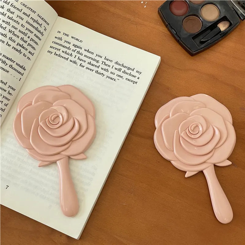 Rose Flower Portable Mrror