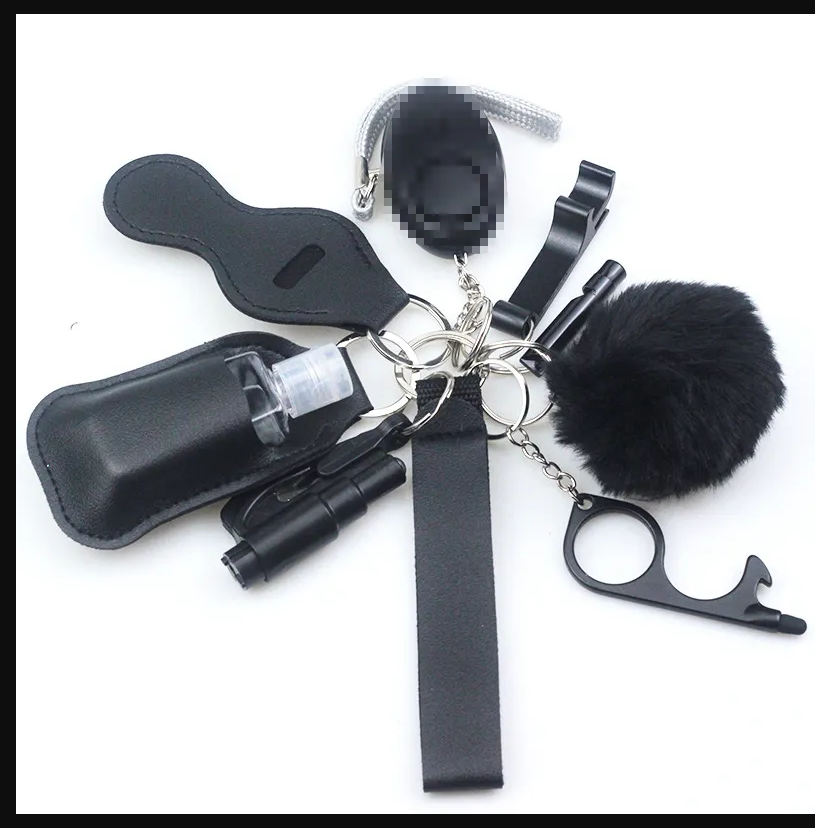 ALL BLACK SAFETY KEYCHAIN SET