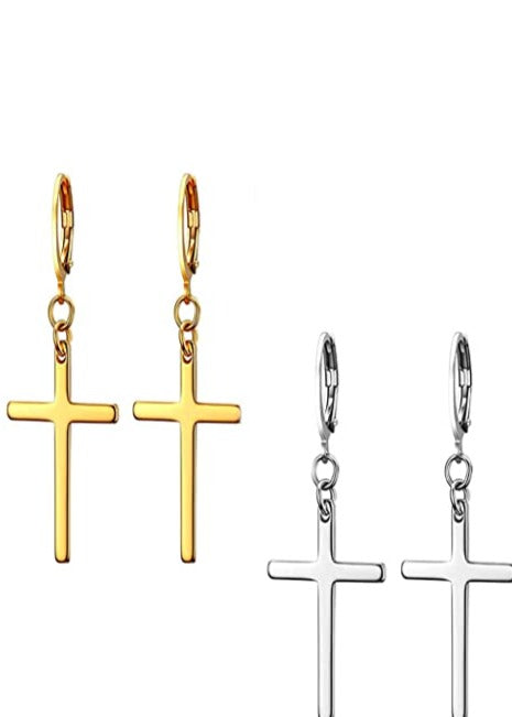 HANGING CROSS EARRINGS