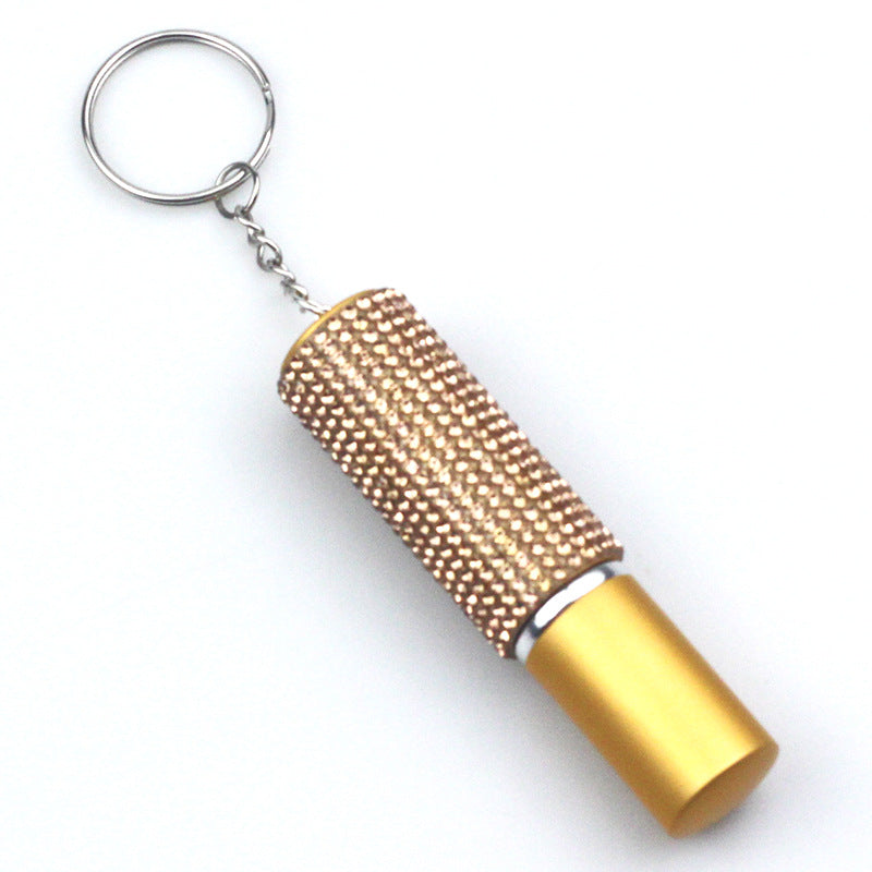 Rhinestone Spray Bottle Keychain