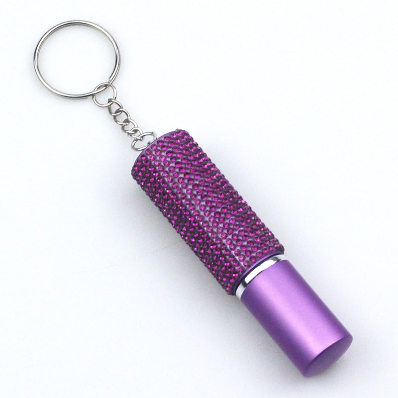 Rhinestone Spray Bottle Keychain