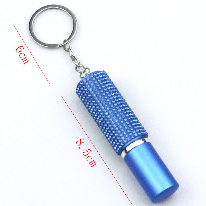 Rhinestone Spray Bottle Keychain