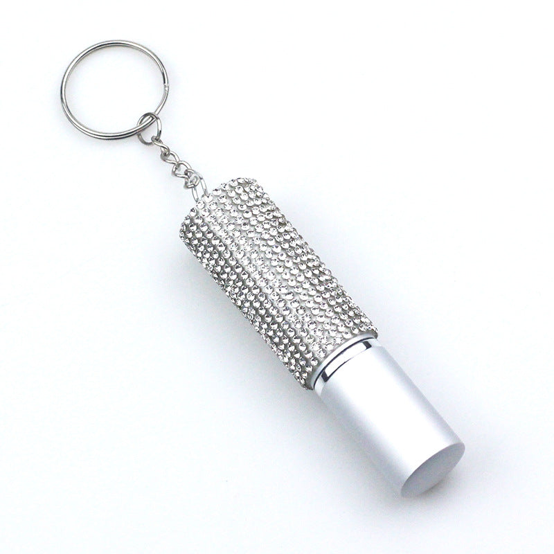 Rhinestone Spray Bottle Keychain