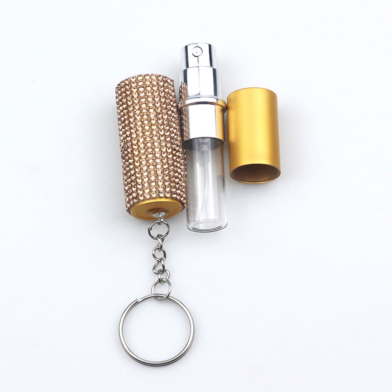 Rhinestone Spray Bottle Keychain