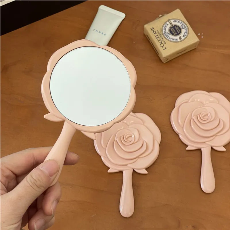 Rose Flower Portable Mrror