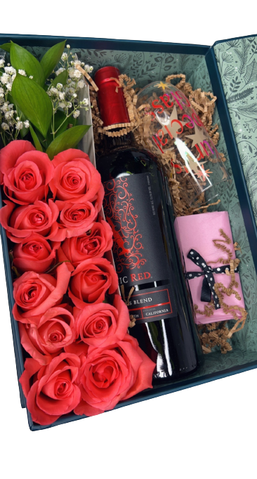 WINE AND ROSES GIFT BOX