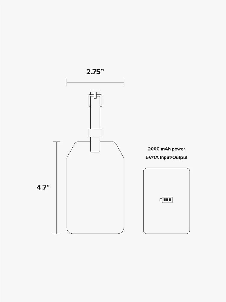 Traveling Portable Charger - White Marble
